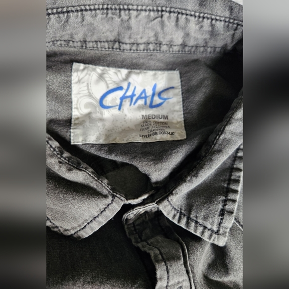 Chalc Men's Button Down Long Sleeve Medium - Picture 10 of 14